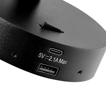 Leseleuchte - Can Tilt Round USB Base, 1x 7,5 W GU10, Schwarz