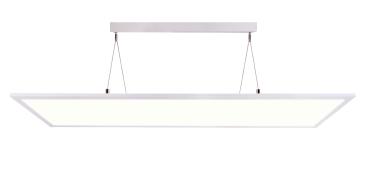 Preview: Pendelleuchte - LED Panel transparent, Eckig, 50 W, DIM, 3000/4000 K, Weiß