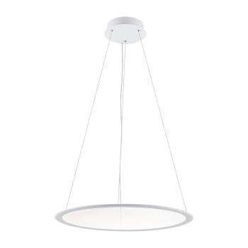Preview: Pendelleuchte - LED Panel, transparent rund, 50 W, DIM, 3000/3500/4000 K, Weiß