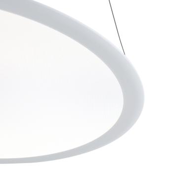 Preview: Pendelleuchte - LED Panel, transparent rund, 50 W, DIM, 3000/3500/4000 K, Weiß