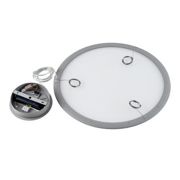 Preview: Pendelleuchte - LED Panel, transparent rund, 50 W, DIM, 3000/3500/4000 K, Hellgrau