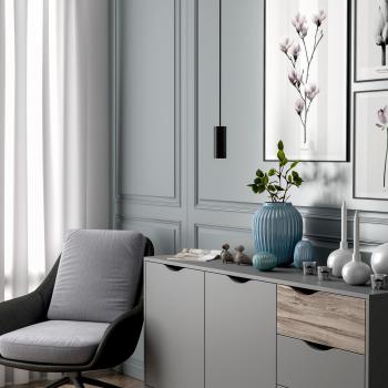 Pendelleuchte - Can 150, 1x 7,5 W GU10, Schwarz