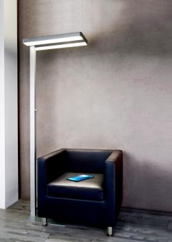 Stehleuchte - Office Two Up and Down, 80 W, DIM, 4000 K, Silber