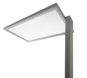 Preview: Stehleuchte - Office One Transparent, 55 W, Touch DIM, 4000 K, Silber