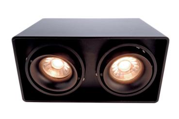 Preview: Deckenaufbauleuchte - Mona II, 2x max. 50 W GU10, Schwarz