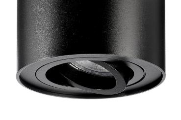 Preview: Deckenaufbauleuchte - Bengala, 1x max. 50 W GU10, Schwarz