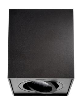 Preview: Deckenaufbauleuchte - Bengala, 1x max. 50 W GU10, Schwarz