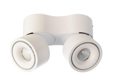 Deckenaufbauleuchte - Uni 2 Mini Double Tilt, 15 W, DIM, 3000 K, Weiß