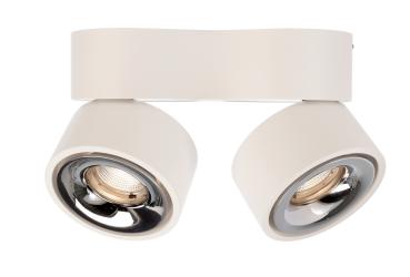 Preview: Deckenaufbauleuchte - Uni 2 Double Tilt, 20 W, DIM, 3000 K, Weiß