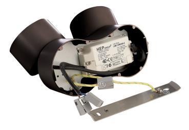 Preview: Deckenaufbauleuchte - Uni 2 Mini Double Tilt, 15 W, DIM, 3000 K, Schwarz