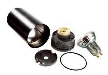 Deckenaufbauleuchte - Can IP20, 1x 7,5 W GU10, Schwarz