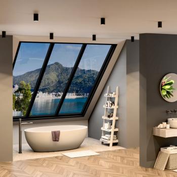 Deckenaufbauleuchte - Can IP44, 1x 7,5 W GU10, Schwarz