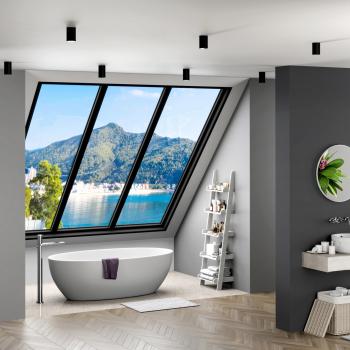 Deckenaufbauleuchte - Can IP44, 1x 7,5 W GU10, Schwarz