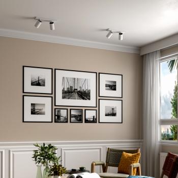 Deckenaufbauleuchte - Can Tilt Square, 2x 7,5 W GU10, Weiß