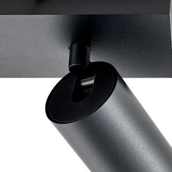 Deckenaufbauleuchte - Can Tilt Square, 2x 7,5 W GU10, Schwarz