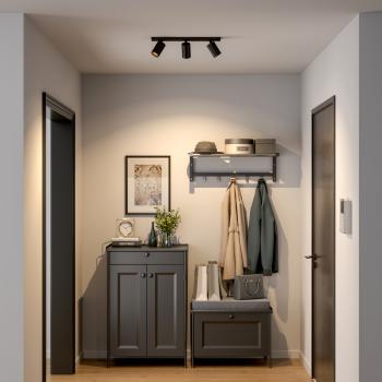 Deckenaufbauleuchte - Can Tilt Square, 3x 7,5 W GU10, Schwarz