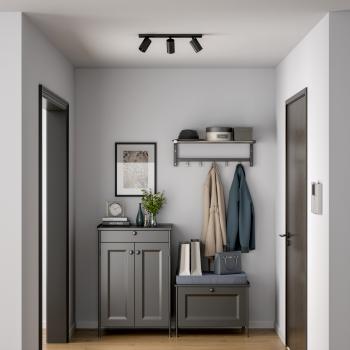 Deckenaufbauleuchte - Can Tilt Square, 3x 7,5 W GU10, Schwarz