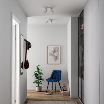 Deckenaufbauleuchte - Can Tilt Round, 2x 7,5 W GU10, Weiß