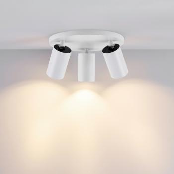 Preview: Deckenaufbauleuchte - Can Tilt Round, 3x 7,5 W GU10, Weiß