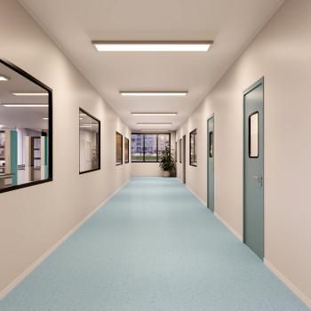 Deckenaufbauleuchte - Pro Office Sano 1525, 43W, DIM, 3000/4000K, weiß