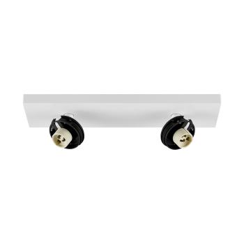 Deckenaufbauleuchte - Can Tilt Square Base, 2x 7,5 W GU10, Weiß