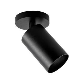 Preview: Deckenaufbauleuchte - Can Tilt Round Base, 1x 7,5 W GU10, Schwarz
