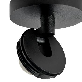 Deckenaufbauleuchte - Can Tilt Round Base, 1x 7,5 W GU10, Schwarz