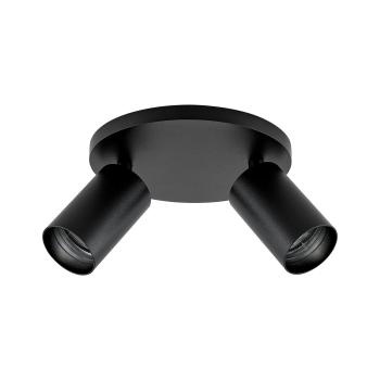 Preview: Deckenaufbauleuchte - Can Tilt Round Base, 2x 7,5 W GU10, Schwarz