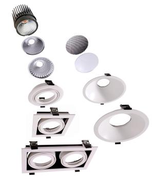 Preview: Downlight - Modular System COB, 31 W, 4000 K, Grau