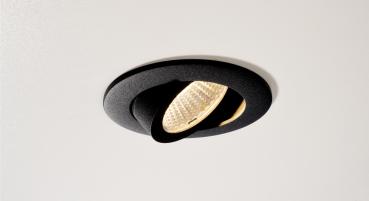 Einbaustrahler - Dione, 8,5 W, DIM, 2700 K, Schwarz