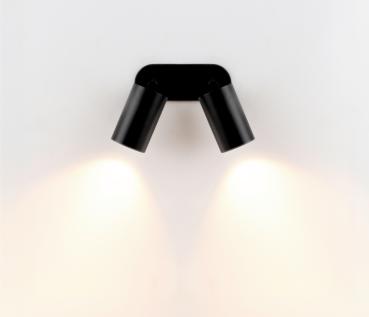 Preview: Einbaustrahler - Can Tilt Round, 2x 7,5 W GU10, Schwarz