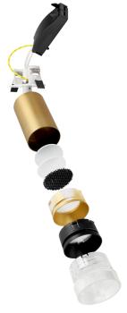 Preview: Einbaustrahler - Can Tilt Round, 2x 7,5 W GU10, Schwarz