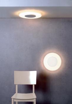 Preview: Deckenaufbauleuchte - Set, Zaniah 290 mm, 12 W, DIM, 3000 K, Cover Weiß