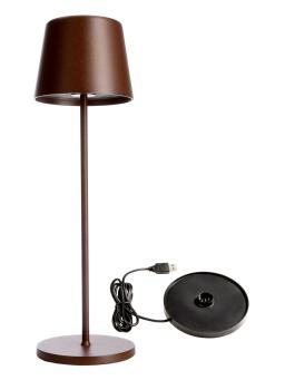 Akkuleuchte - Set Canis Rost + Ladesockel