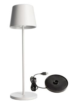 Akkuleuchte - Set Canis Weiß + Ladesockel