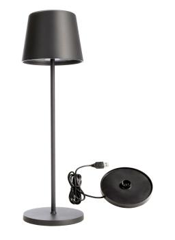 Akkuleuchte - Set Canis Dunkelgrau + Ladesockel