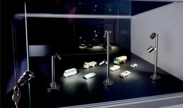 Preview: Vitrinenleuchte - Herculis Double 200 mm, 2 W, 3000 K, Schwarz