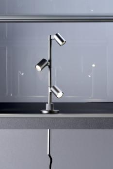 Preview: Vitrinenleuchte - Herculis Triple 250 mm, 3 W, 4000 K, Silber