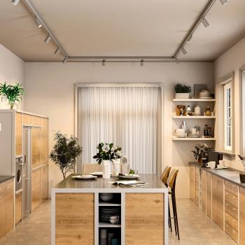 3-Phasen-Spot - Can, 1x max. 7,5 W GU10, Silber