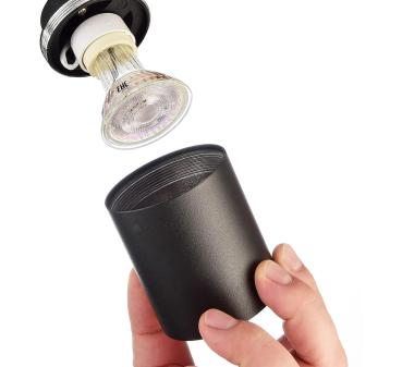 Preview: 1-Phasen-Spot - Can, 1x max. 7,5 W, GU10, Schwarz