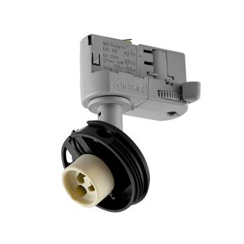 3-Phasen-Spot - Can Base, 1x max. 7,5 W GU10, Silber