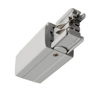 3-Phasen Schienensystem - D Line elektrischer Einspeiser links, Hellgrau