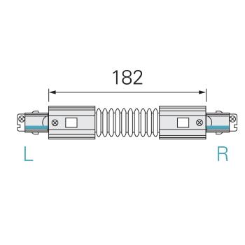 Preview: 3-Phasen Schienensystem - D Line Flexverbinder links-rechts