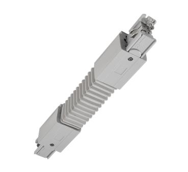 3-Phasen Schienensystem - D Line Flexverbinder links-rechts, Hellgrau