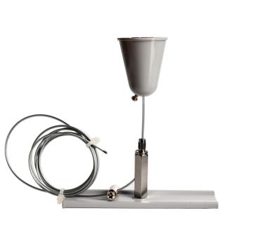 3-Phasen Schienensystem - D Line Seilabhängungshalter mit Deckenrosette 1,5m, Hellgrau