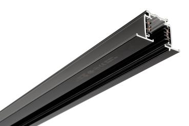 3-Phasen Schienensystem - D Line DALI Einbaustromschiene mit Flügel 3m, schwarz