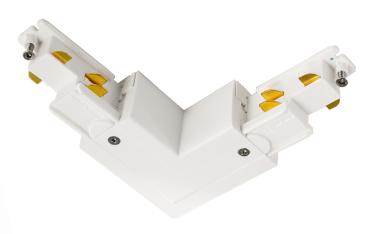 3-Phasen Schienensystem - D Line DALI 90°-Verbinder links-rechts mit Wechselmechanik, weiß