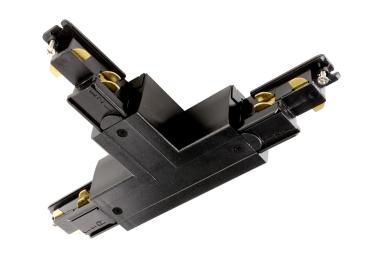 3-Phasen Schienensystem - D Line DALI T-Verbinder links-links-rechts mit Wechselmech., schwarz