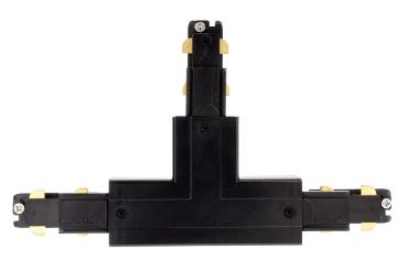 Preview: 3-Phasen Schienensystem - D Line DALI T-Verbinder links-links-rechts mit Wechselmech., schwarz