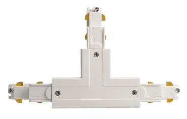 Preview: 3-Phasen Schienensystem - D Line DALI T-Verbinder rechts-rechts-links mit Wechselm., weiß